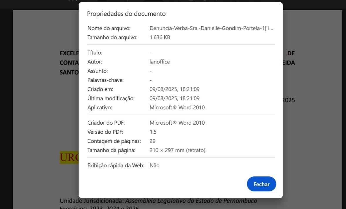 Digital de Raquel Lyra na denúncia contra Dani Portela